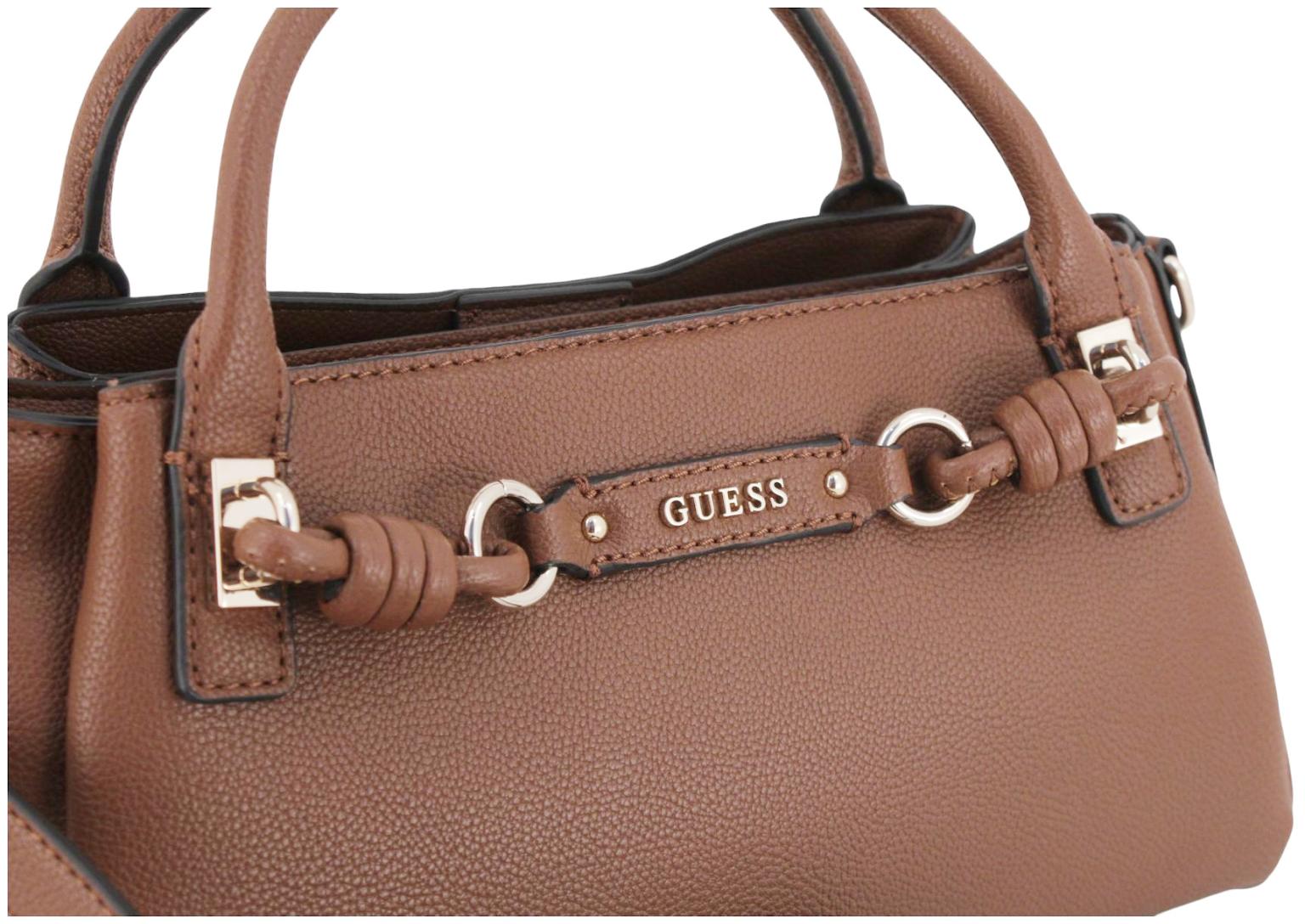 Guess Camelia Kurzgrifftasche Cognac - Braun