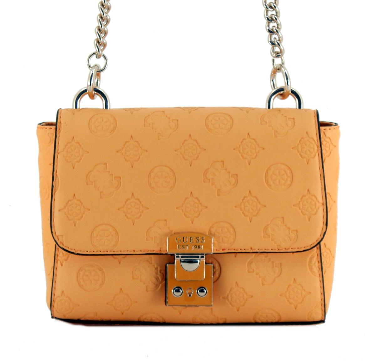 Guess Carlson Mini Überschlagtäschchen Mango Matt Orange Ketten