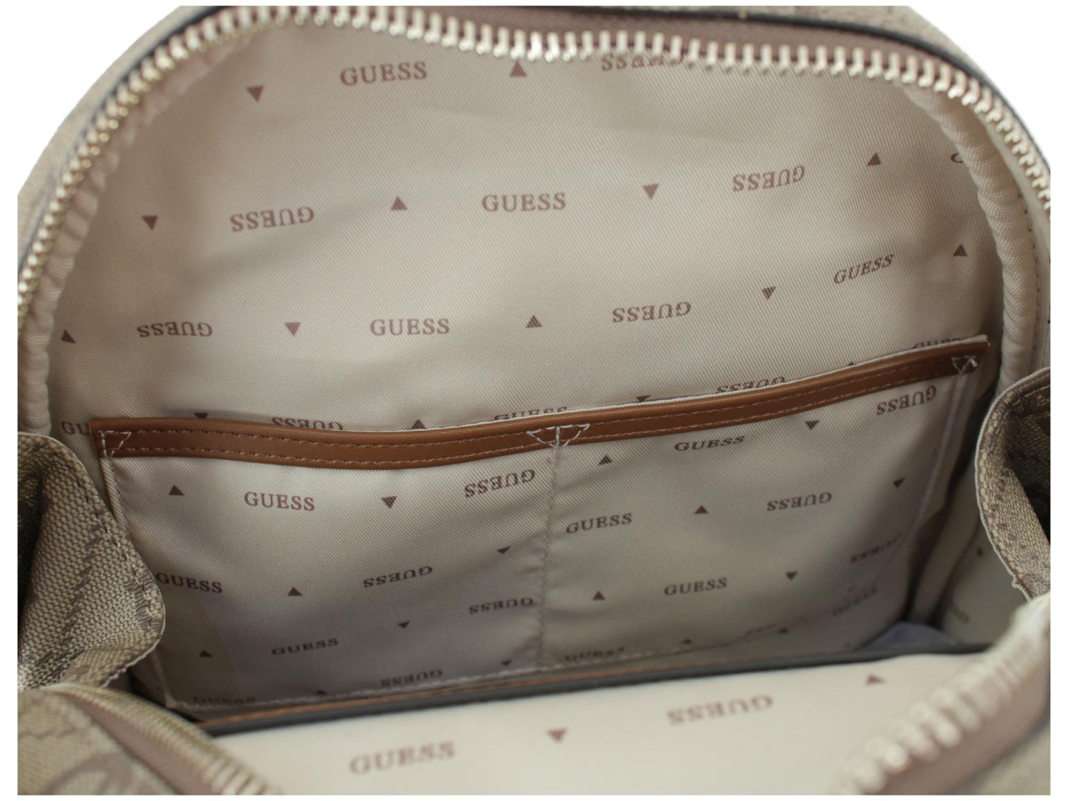 Guess Citybackpack Erenia Coal Logo schwarz grau