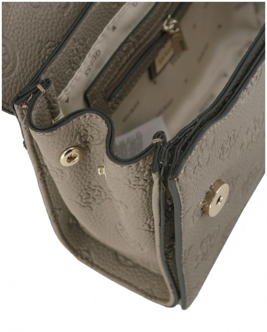 Guess Cresidia II Abendtasche schwarz Logoprägung