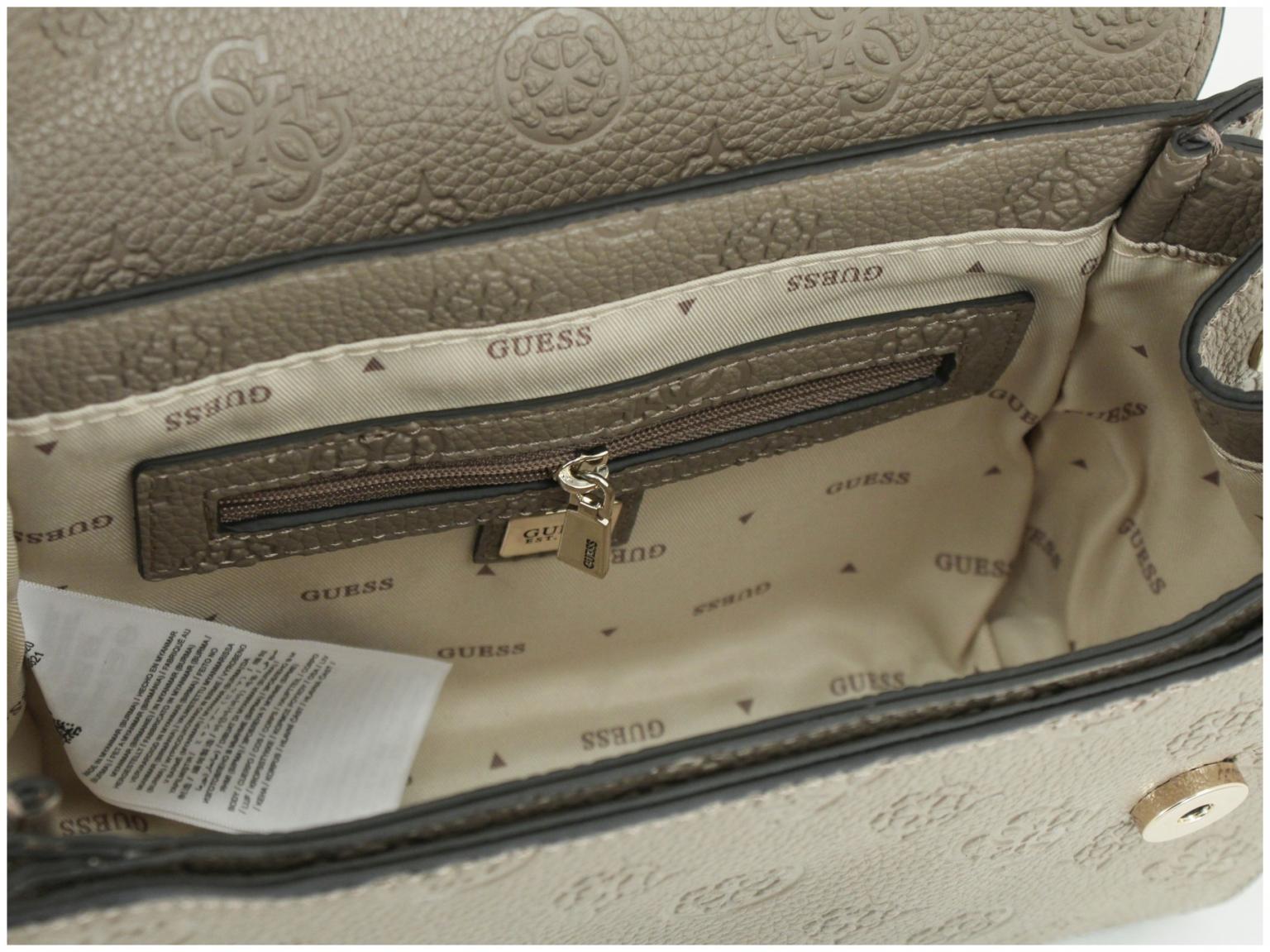 Guess Cresidia II Abendtasche schwarz Logoprägung