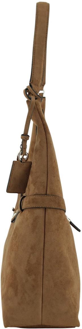 Guess Ella Beuteltasche Velours Taupe - Hellbeige