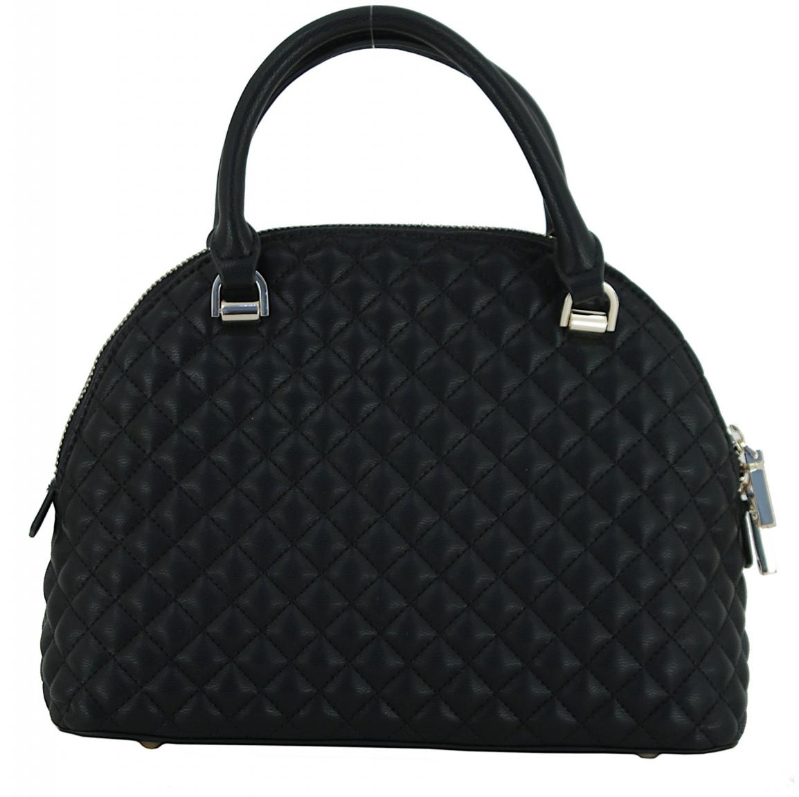 Guess Everlee gesteppte Handtasche Bowling Bag Glitzer Metallkette