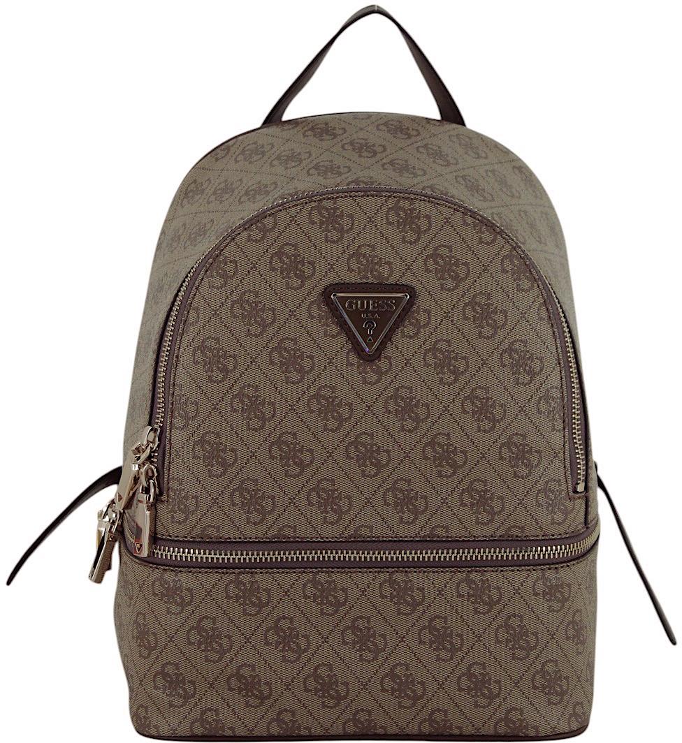 Guess Follie Travel Rucksack Latte Logo - Braun