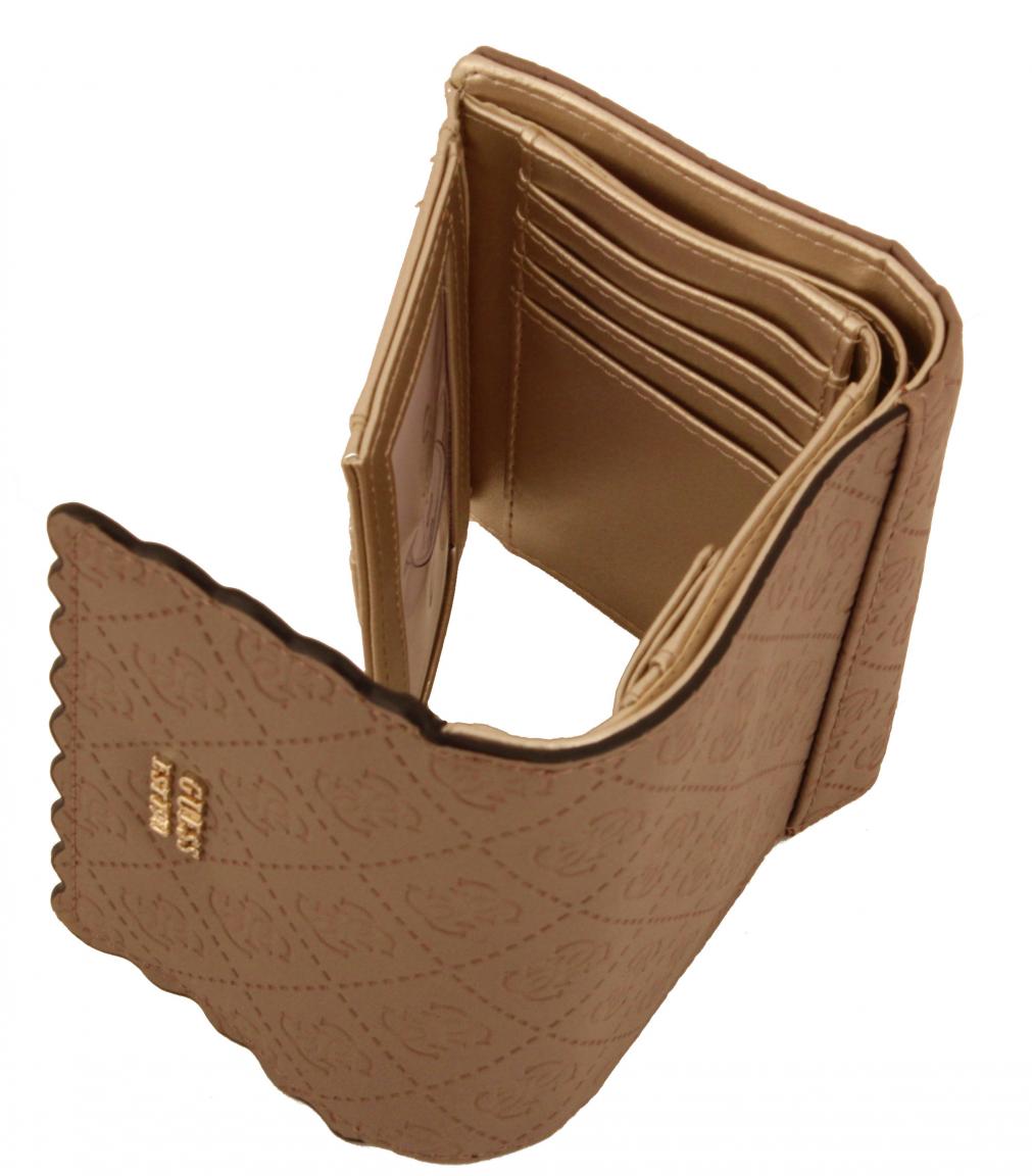 Guess Geldtasche Rayna SLG Prägung Floral rosa weiß