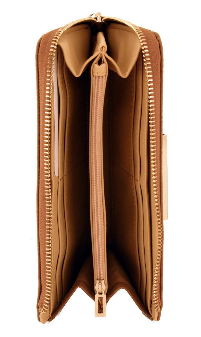 Guess Geldtasche Reißverschluss Bobbi camouflage glänzend