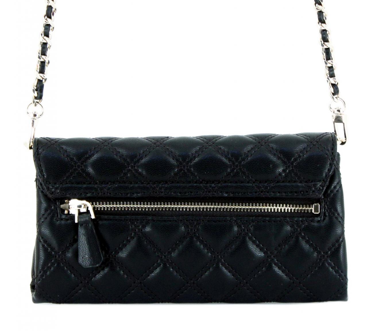 Guess Giully Mini Überschlagtasche elegant Black abgesteppt
