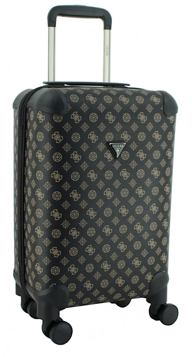Guess Handgepäckkoffer Wilder Travel Brown dunklabraun Logoprint
