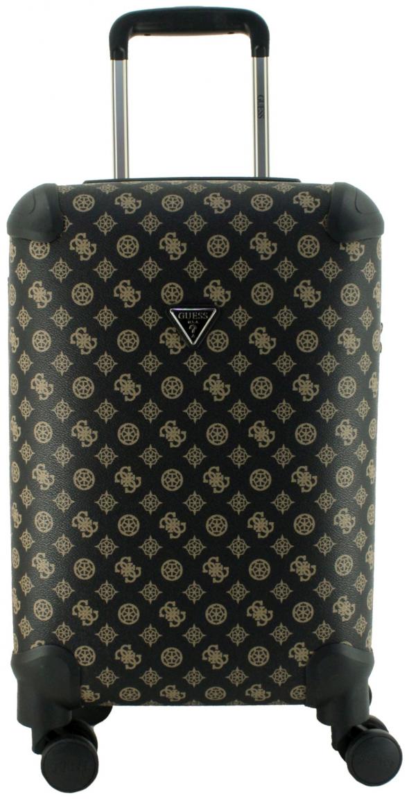 Guess Handgepäckkoffer Wilder Travel Brown dunklabraun Logoprint