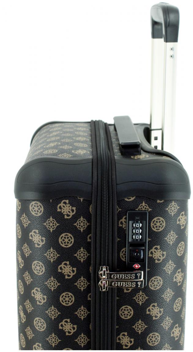 Guess Handgepäckkoffer Wilder Travel Brown dunklabraun Logoprint