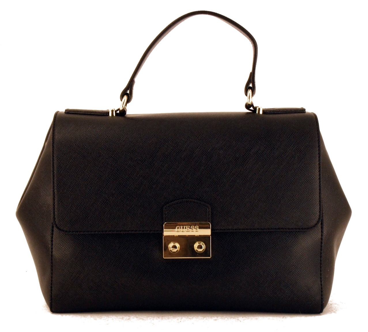 Guess Handtasche Henkel Kunstleder Rot/Gold