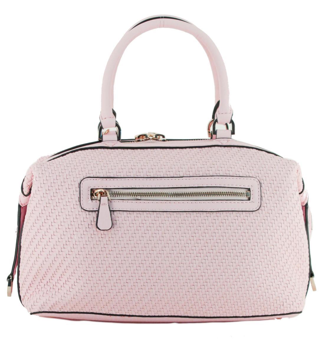 Guess Hassie Beuteltasche Powder Pink Pastellrosa glänzende Goldmetalle