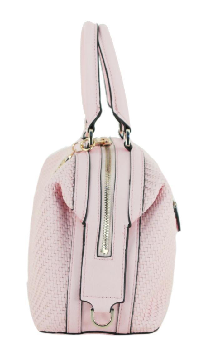 Guess Hassie Beuteltasche Powder Pink Pastellrosa glänzende Goldmetalle