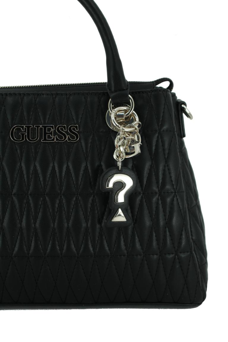 Guess Henkeltasche Brinkley Black Schwarz Stepp Naht Charm