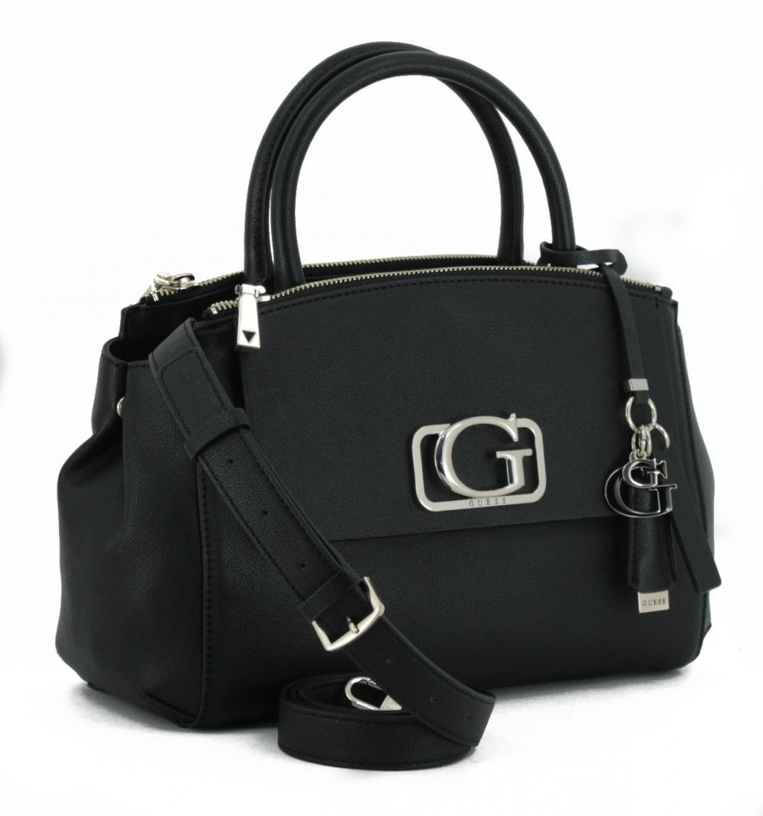 Guess Henkeltasche Niven Black Schultergurt Logo Emblem