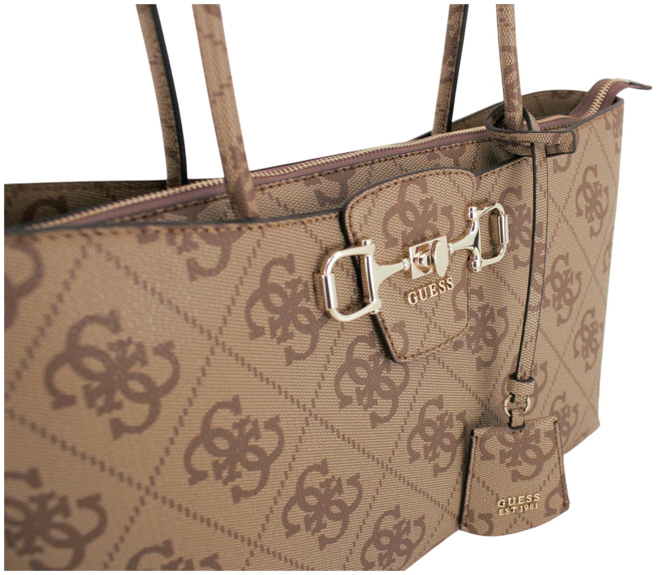 Guess Janie Logo Shopper Latte Logo braun