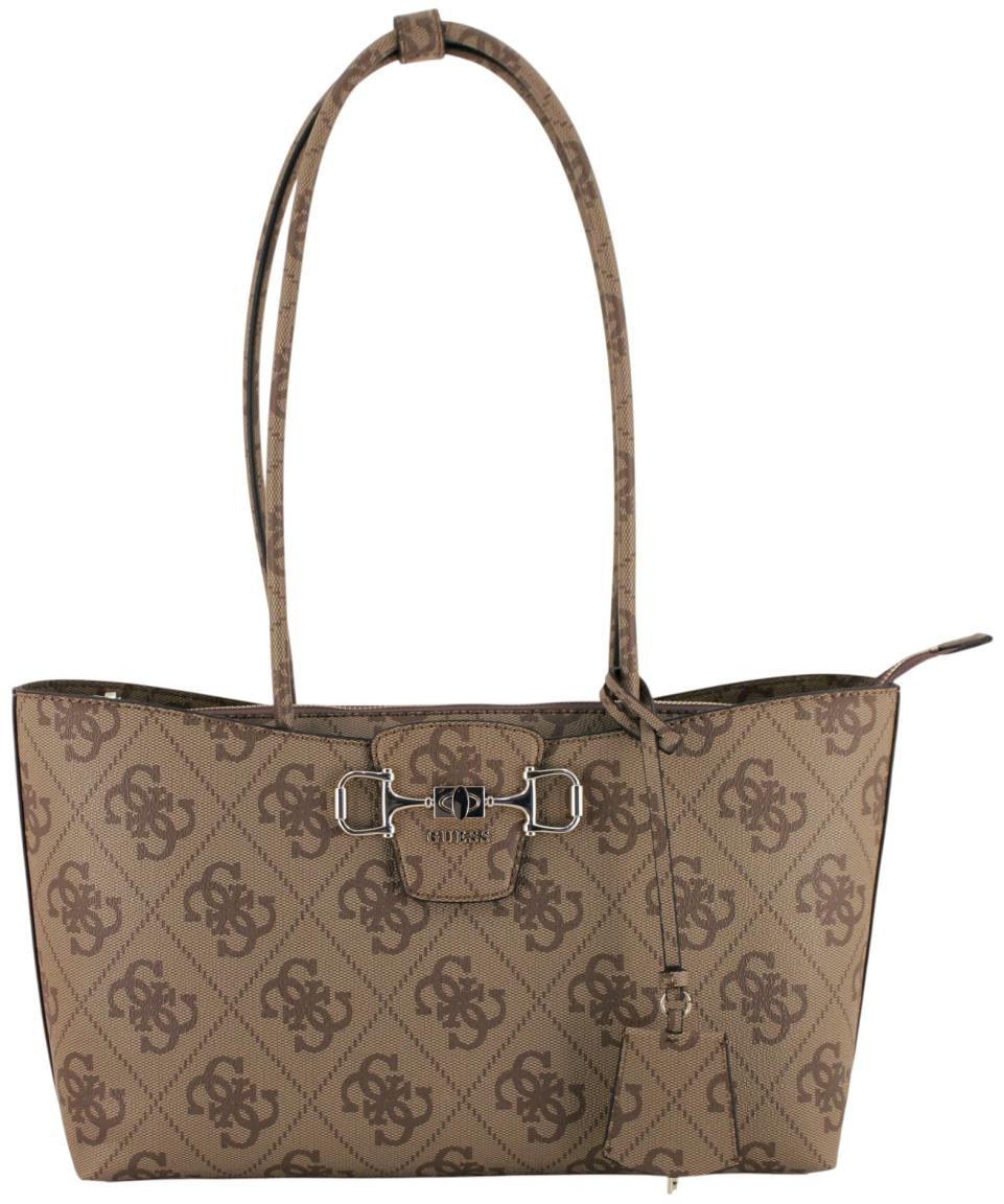 Guess Janie Logo Shopper Latte Logo