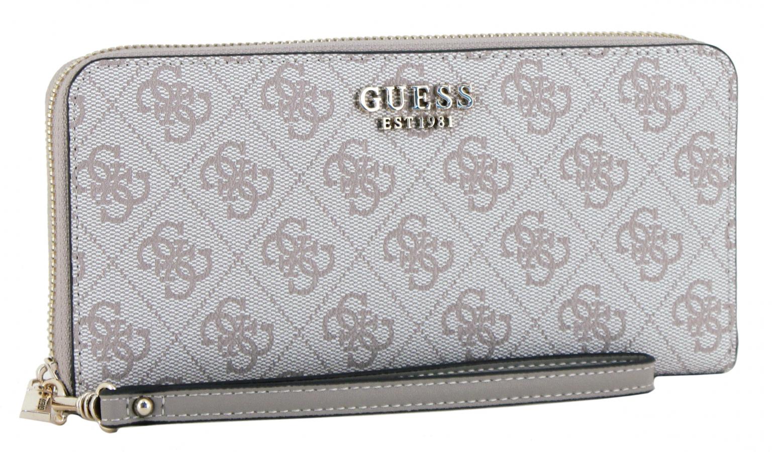 Guess Langbörse Zamira Dark Taupe 4G Logoprint