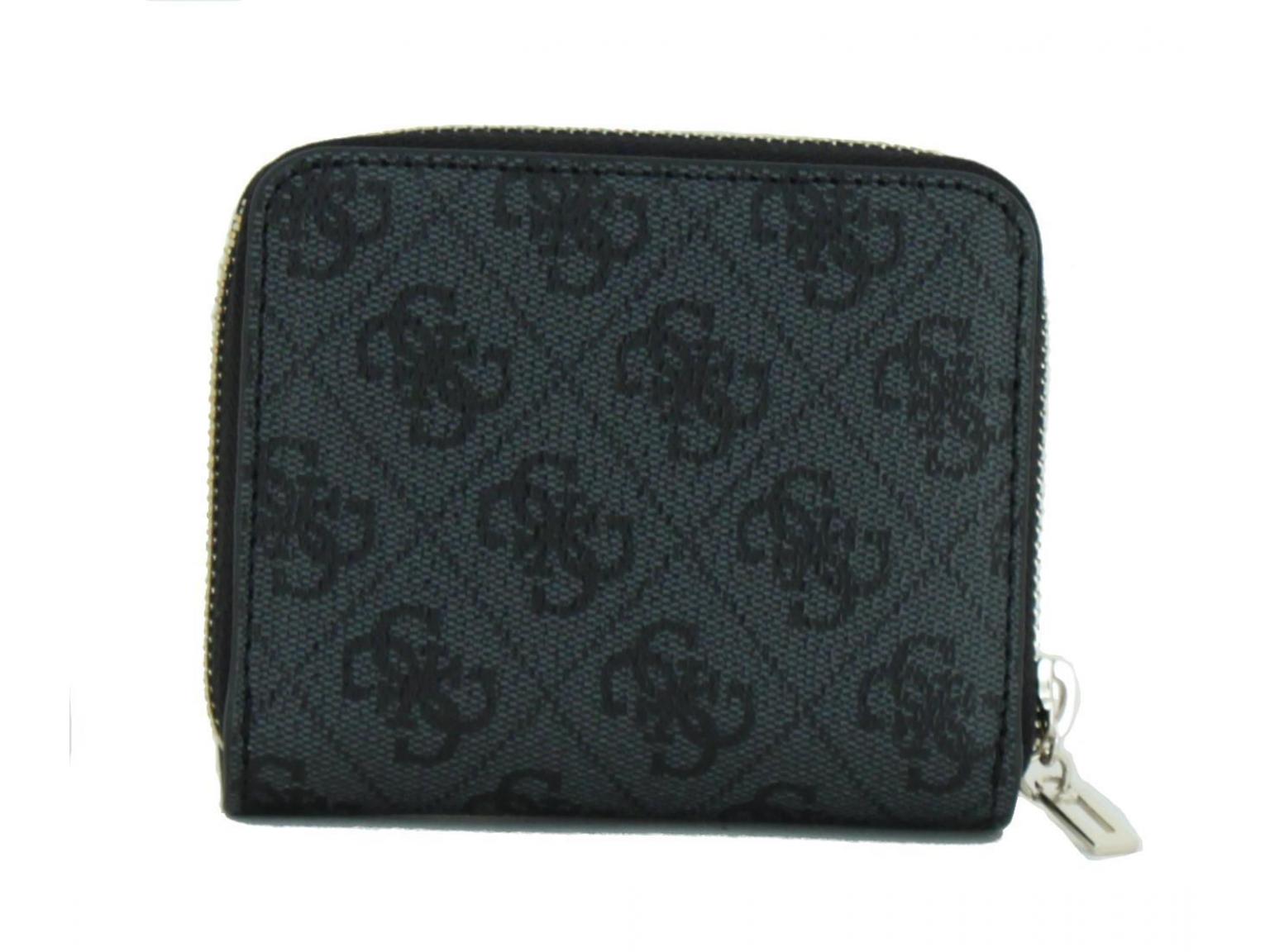 Guess Laurel Violet Krokooptik Zipbörse veilchenblau glänzend