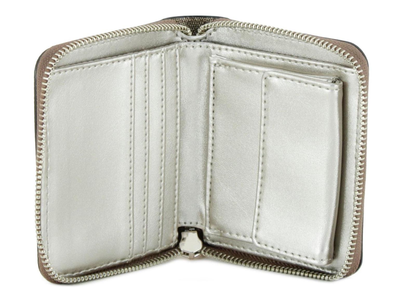 Guess Laurel Violet Krokooptik Zipbörse veilchenblau glänzend