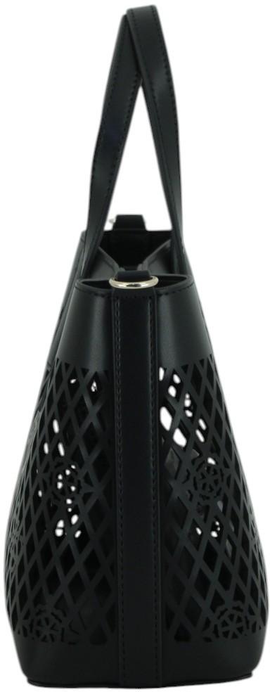Guess Letty Kurzgrifftasche Stanzmuster Innentasche Off White