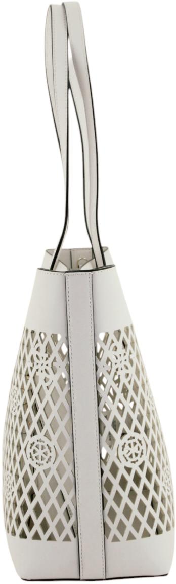 Guess Letty Shopper Stanzmuster Innentasche Off White