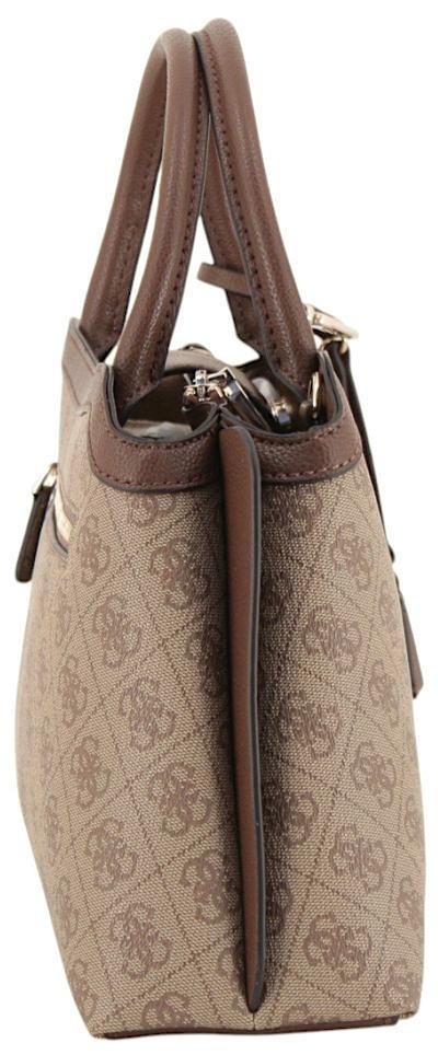Guess Lindsey Kurzgrifftasche Latte Logo - Braun