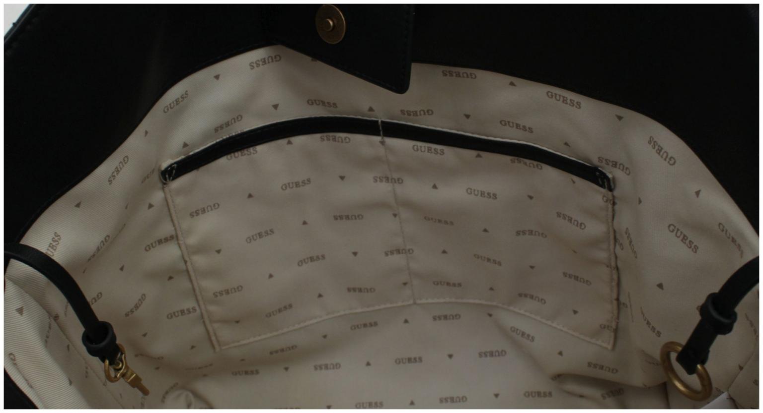 Guess Lovide Tote gesteppte Shoppertasche schwarz