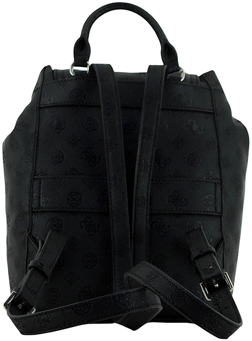 Guess Manhattan II Rucksack Prägung Black Logo - Schwarz