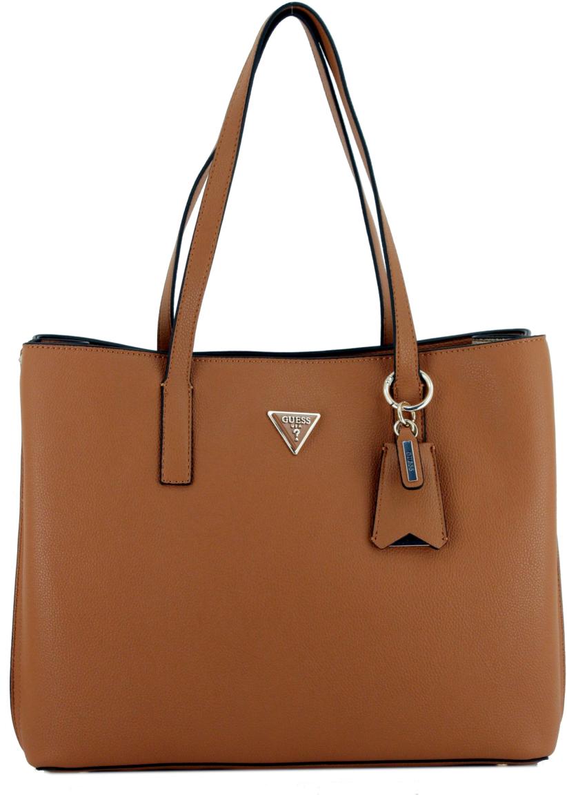 Guess Meridian II Shoppertasche Coal Logo dunkelgrau