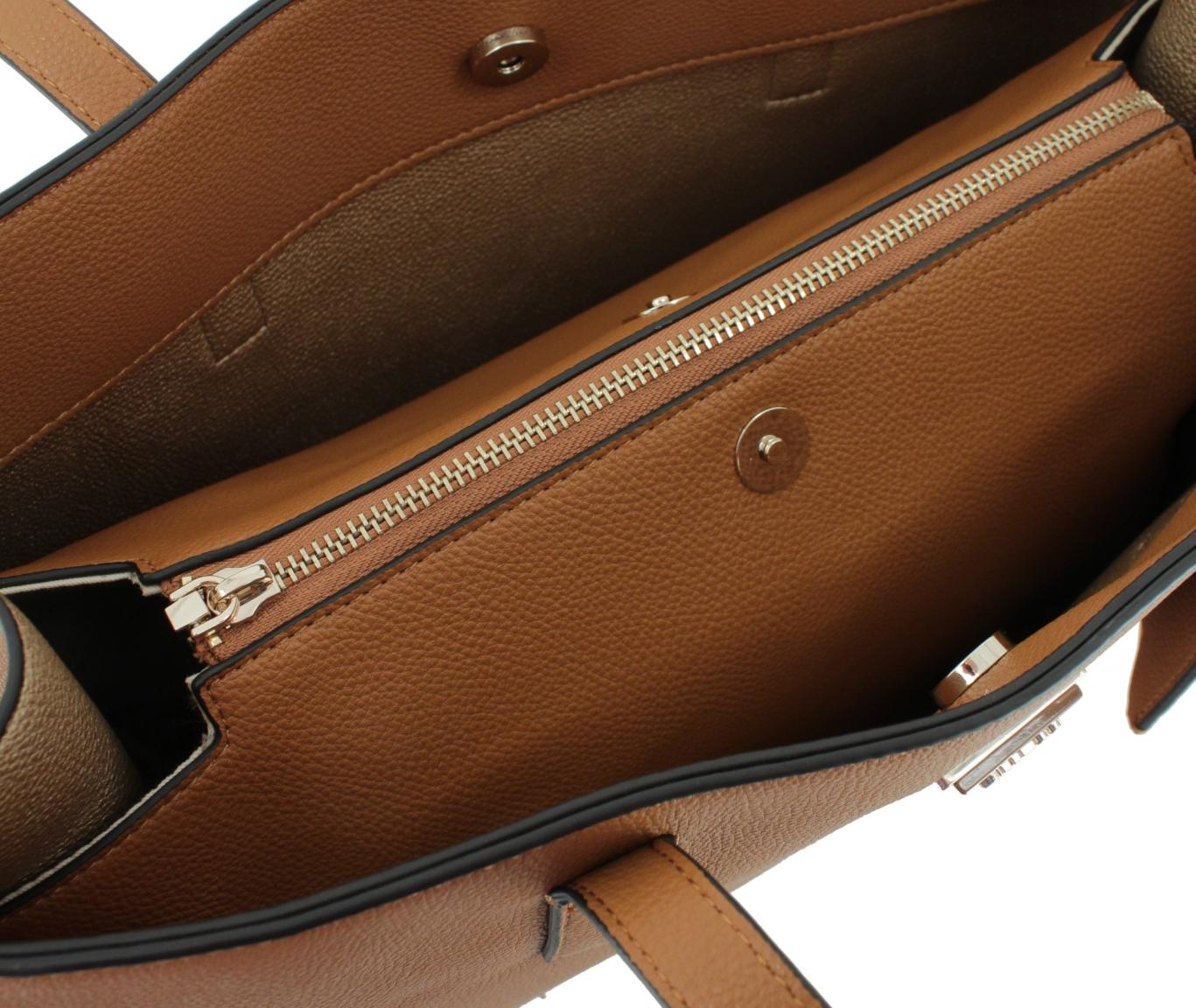 Guess Meridian II Shoppertasche Latte Logo braun