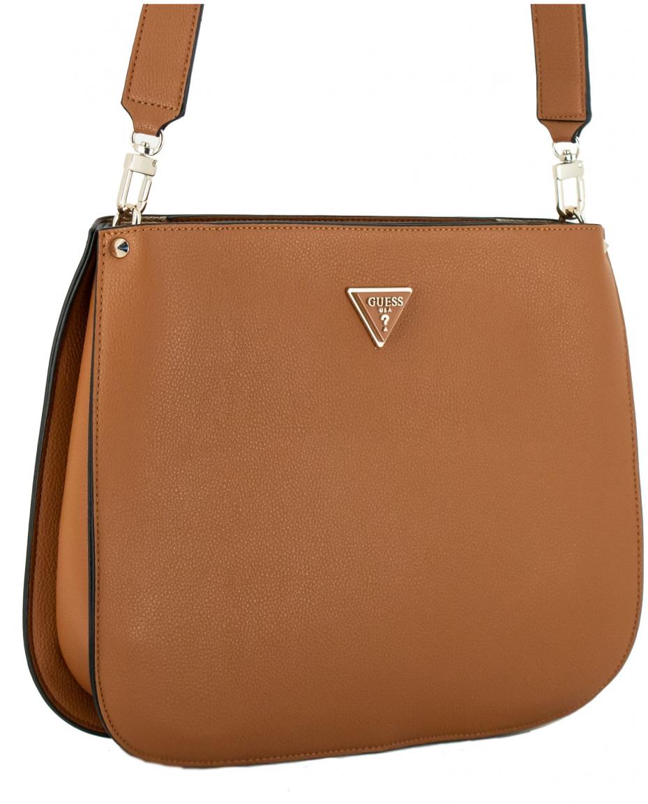 Guess Meridian Shoulder Bag Cognac Umhängetasche braun