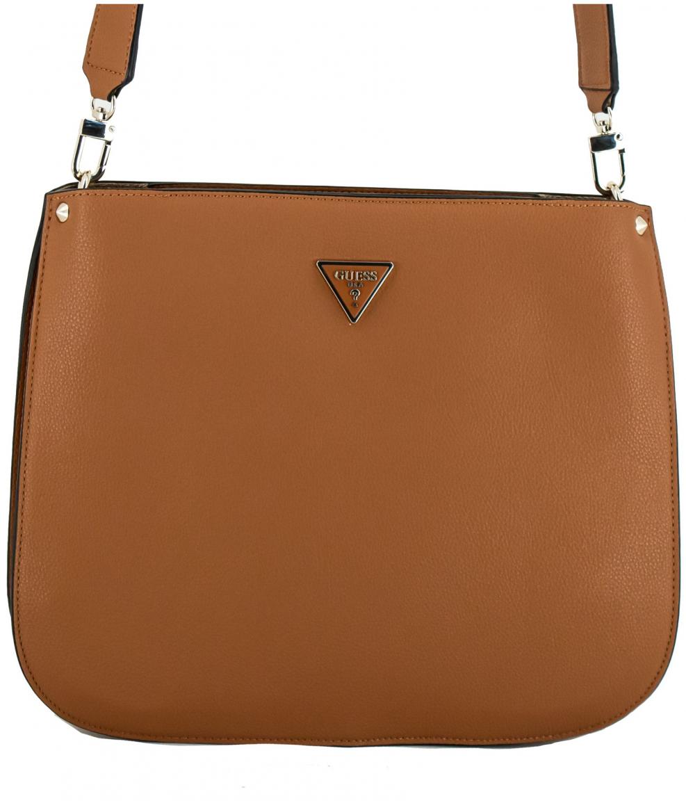 Guess Meridian Shoulder Bag Cognac Umhängetasche braun