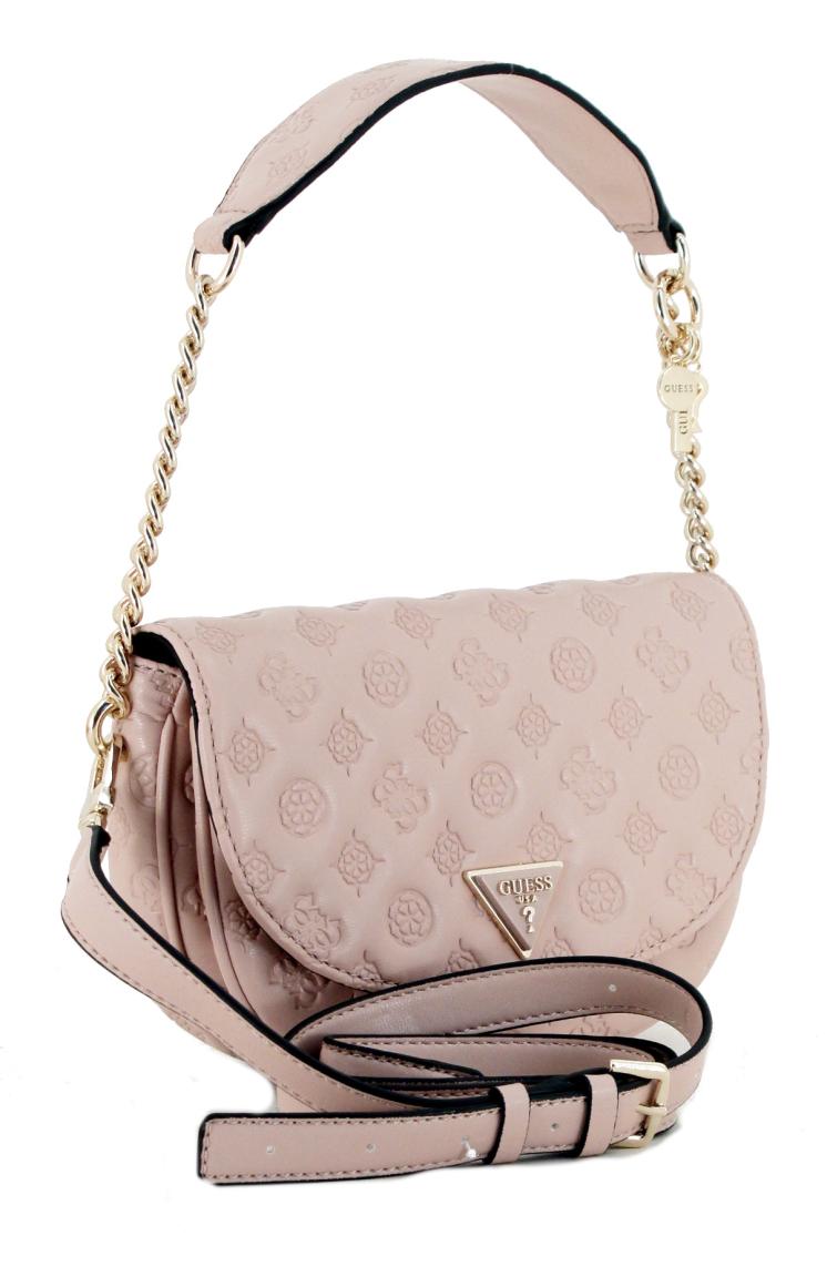 Guess Moonbag La Femme Pale Rose Prägung Überschlag rosa