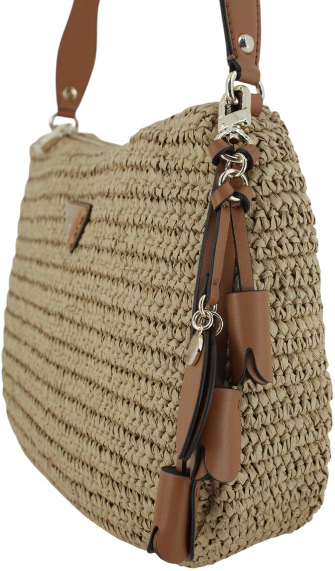 Guess Ofelia Beuteltasche Natural Cognac Bast