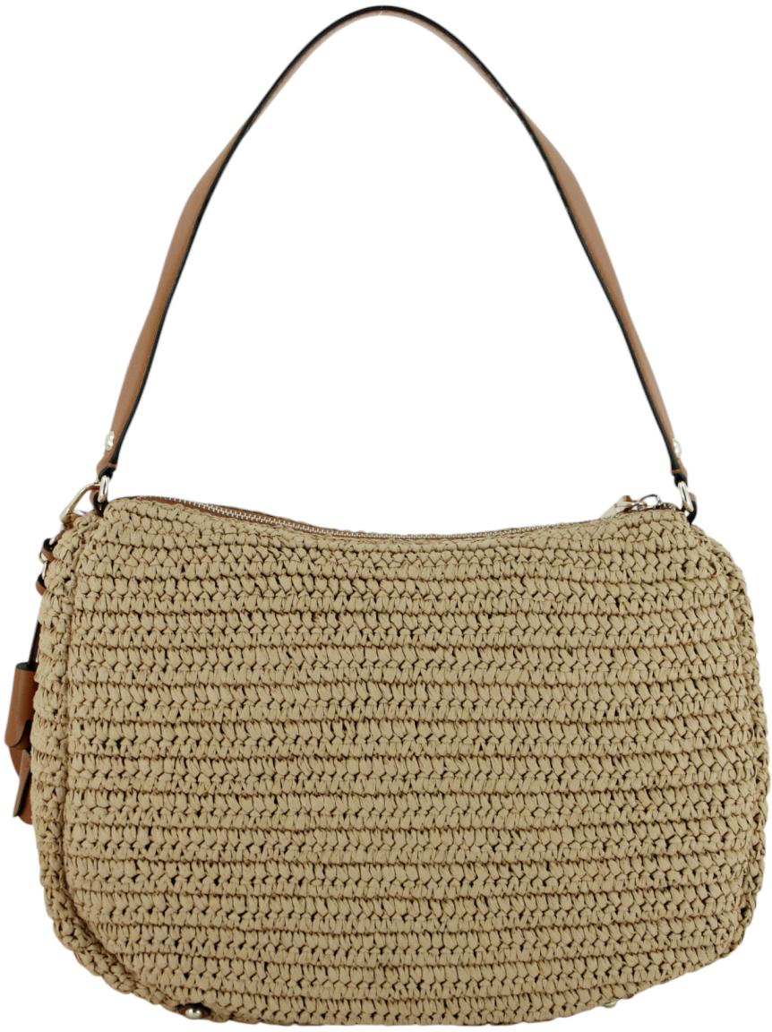 Guess Ofelia Beuteltasche Natural Cognac Bast