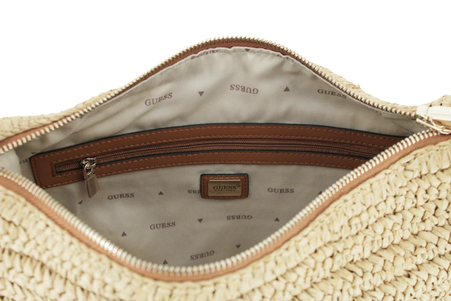 Guess Ofelia Beuteltasche Natural Cognac Bast