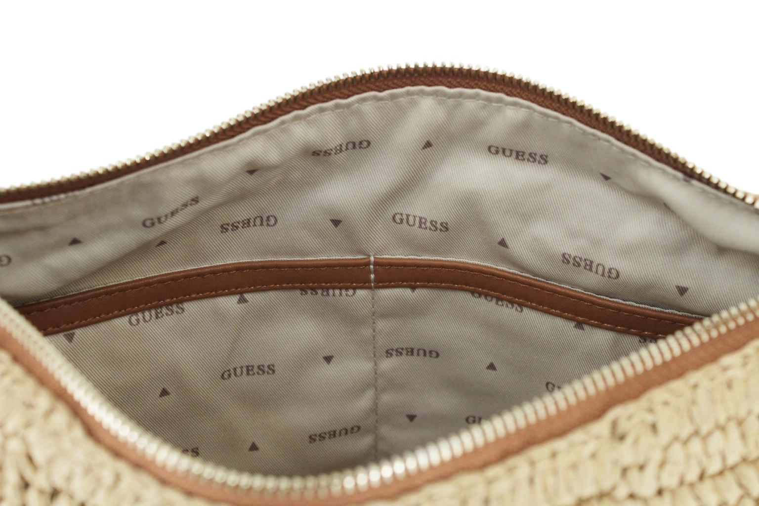 Guess Ofelia Beuteltasche Natural Cognac Bast