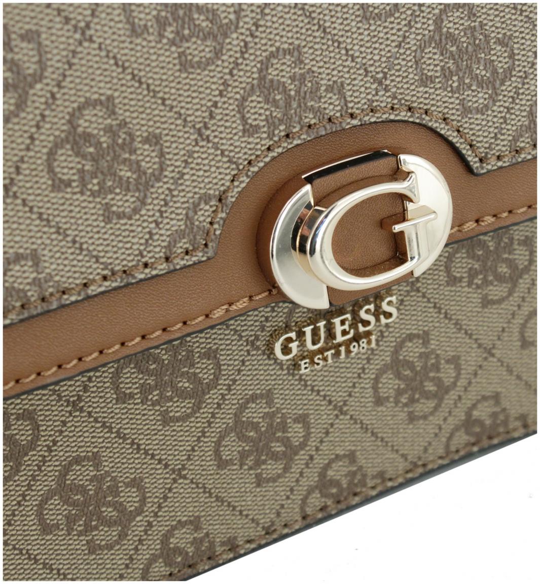 Guess Orlina Logo Top Handle Bag Latte beige braun Kurzgrifftasche