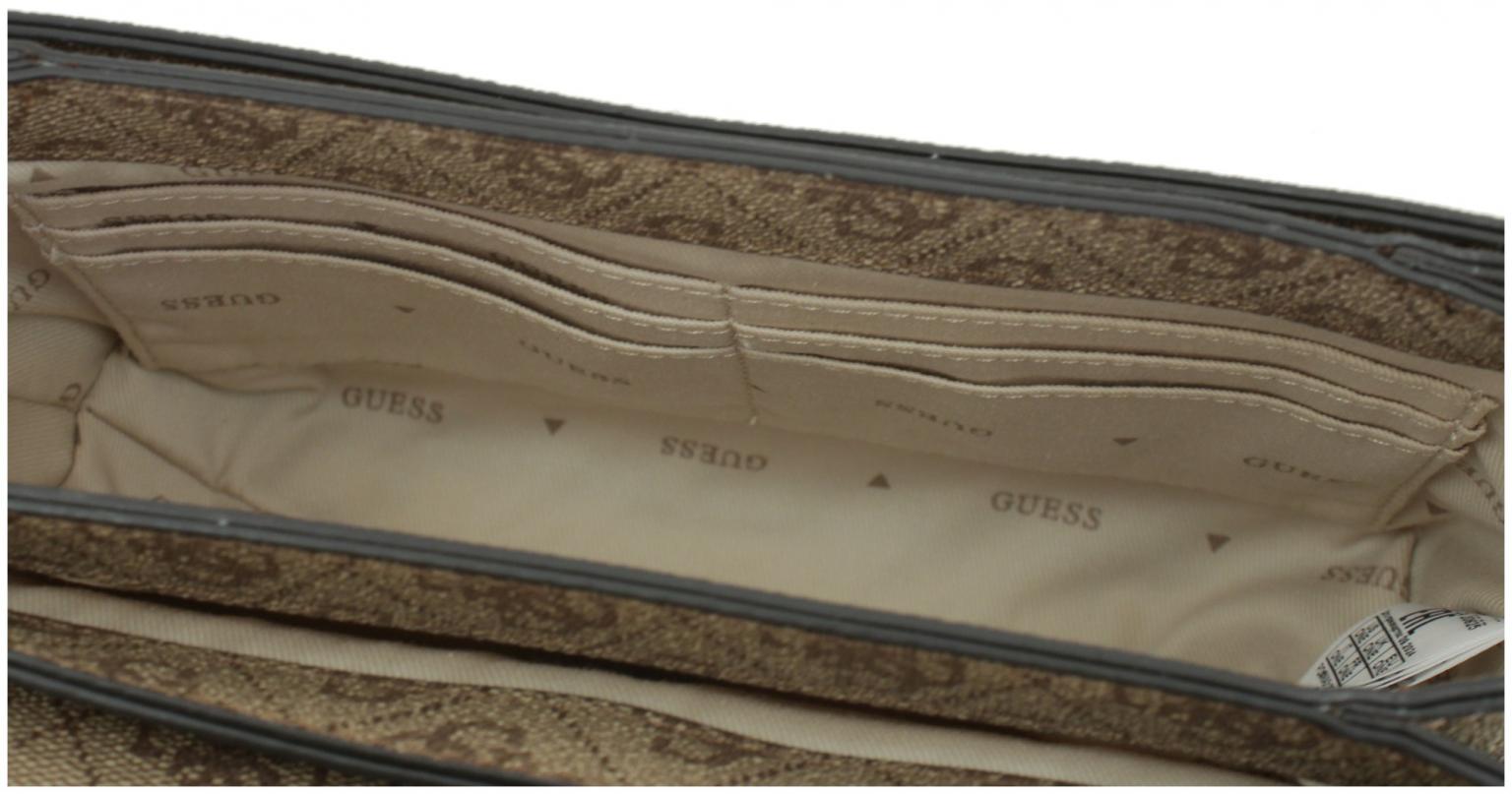 Guess Orlina Logo Top Handle Bag Latte beige braun Kurzgrifftasche
