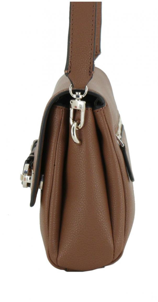 Guess Schultertasche Gregoria Crossbody Flap Cognac braun