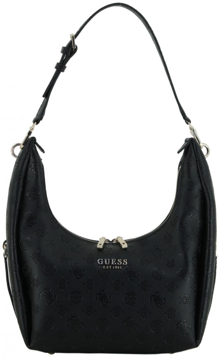 Guess Schultertasche Phoebe Hobo Shoulder Bag Taupe Prägung