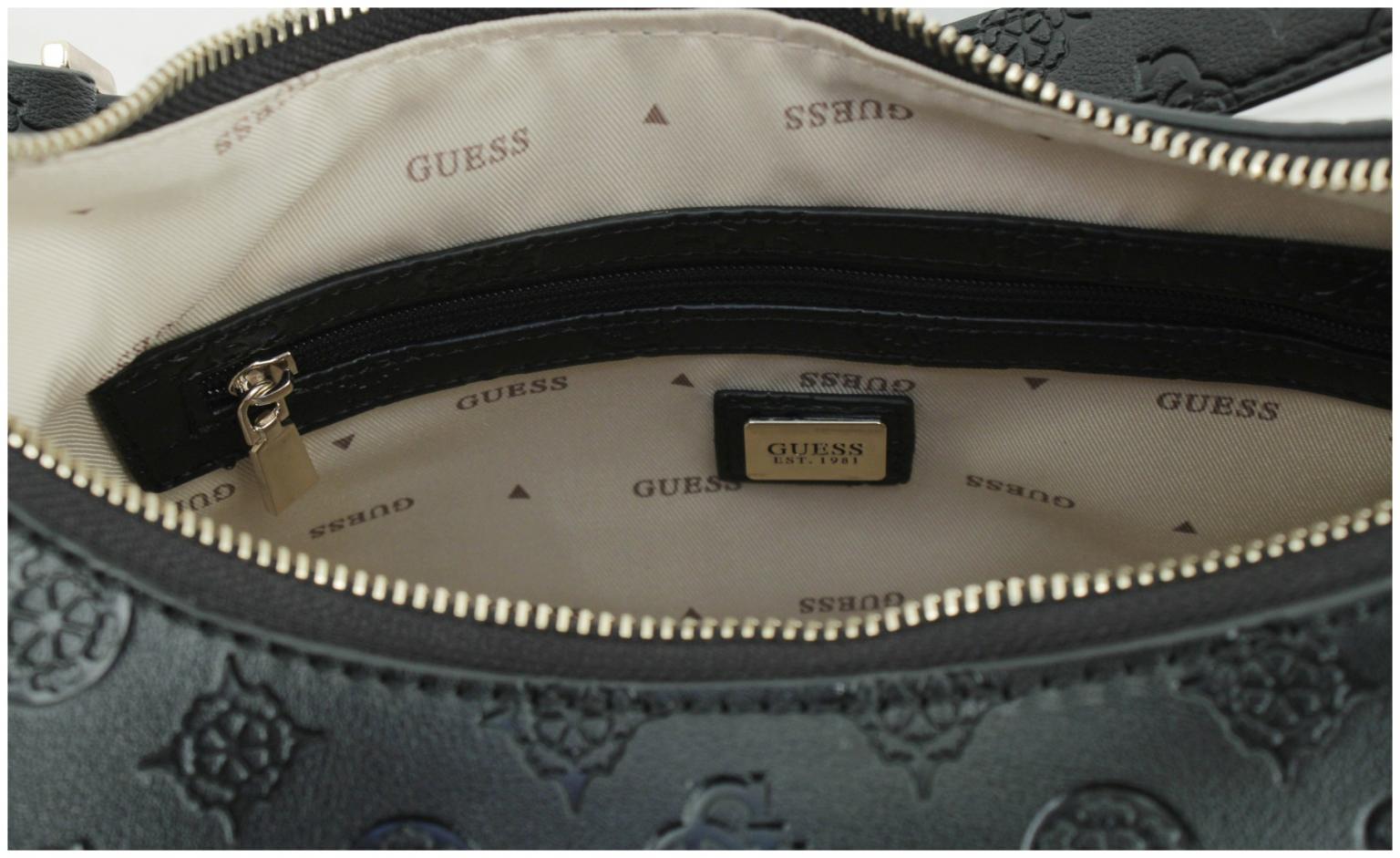 Guess Schultertasche Phoebe Hobo Shoulder Bag Taupe Prägung