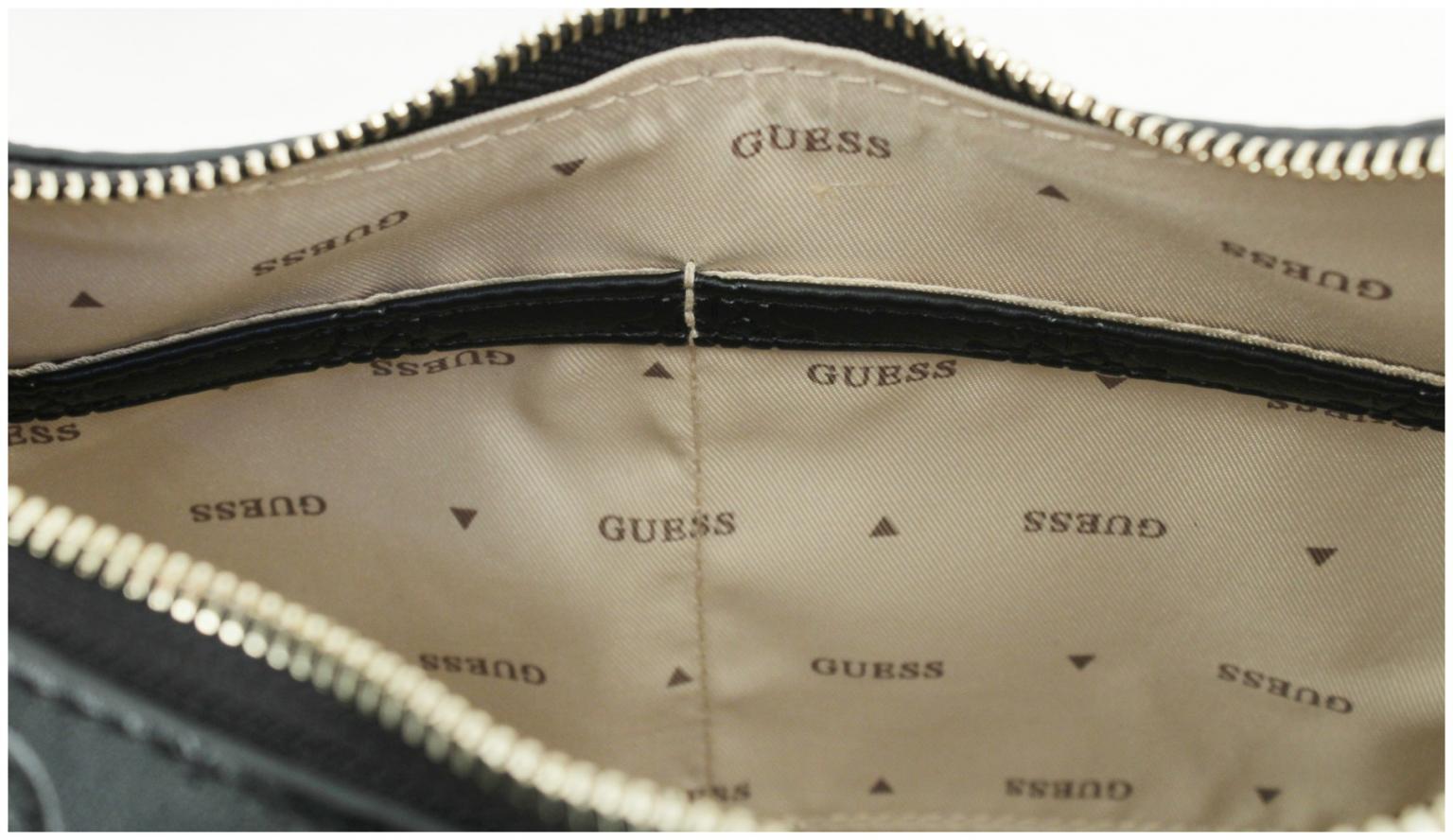 Guess Schultertasche Phoebe Hobo Shoulder Bag Taupe Prägung