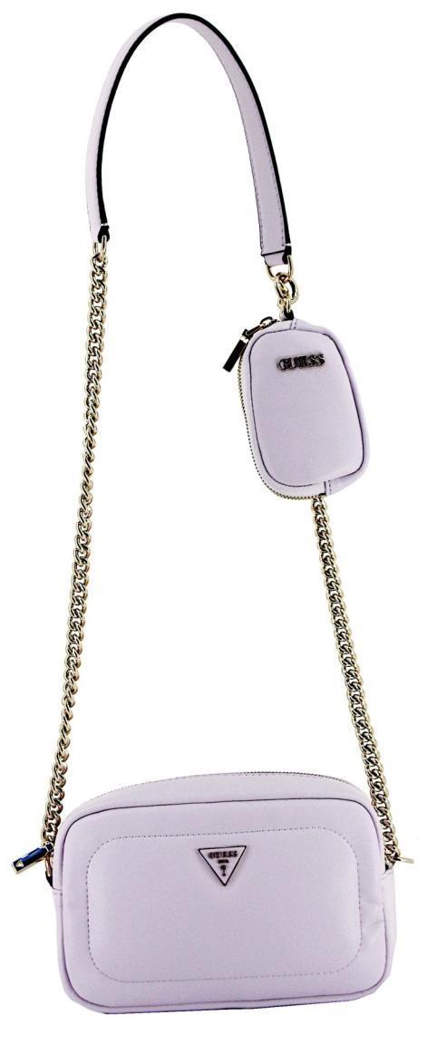 Guess Sharma Camerabag mit Kette besonders weich Lilac Fliederfarbe