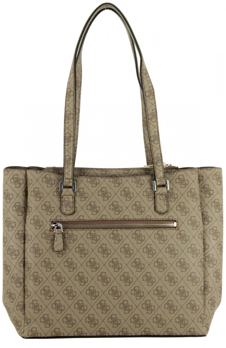 Guess Shopper Katya Coal Logo schwarz grau Multi Comp Tote