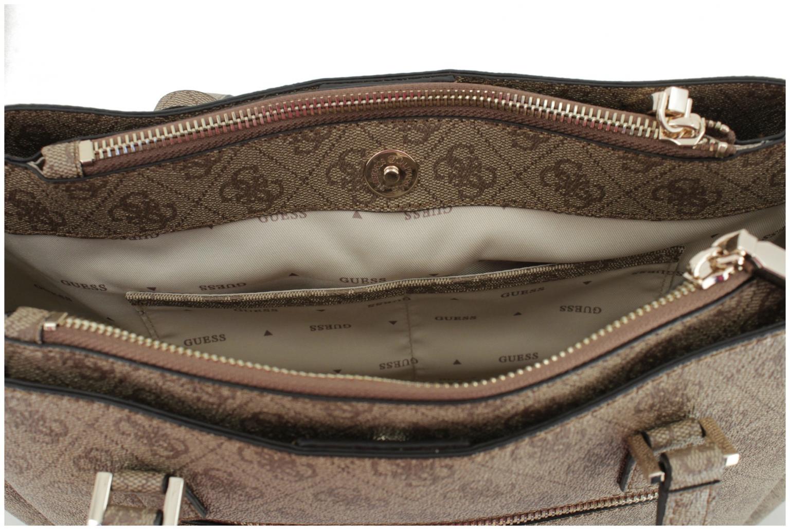 Guess Shopper Katya Coal Logo schwarz grau Multi Comp Tote