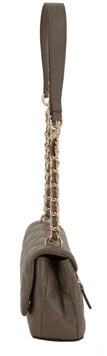 Guess Tamsin Baguette Tasche schwarz gesteppt Überschlag