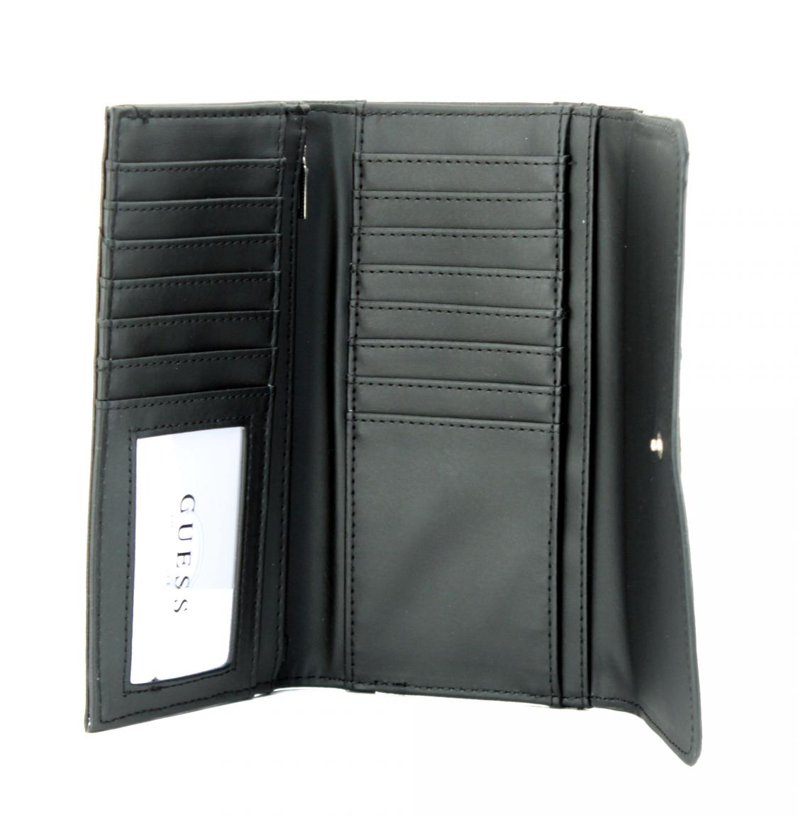 Guess Überschlagbörse Tamra Black Floral Blumenmuster schwarz