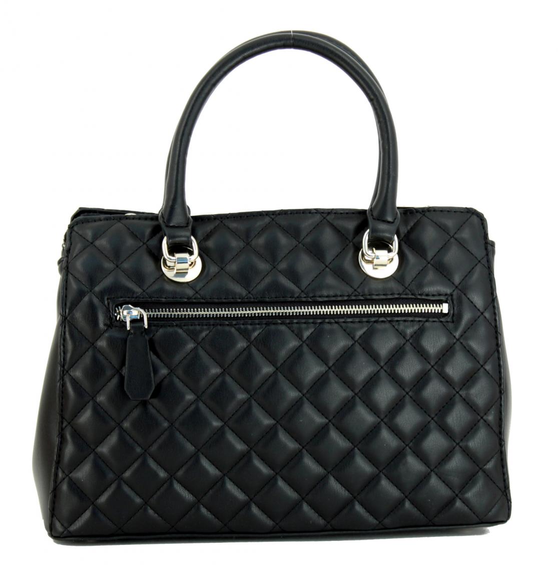 Guess Victoria schwarz Kurzgrifftasche gesteppt Kette